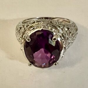 Sterling Silver Color Changing Sapphire Ring